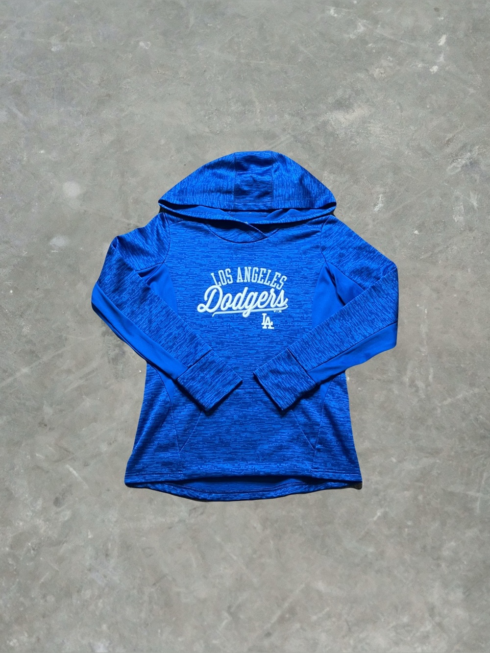 Los Angeles Dodgers Blue Athletic Hoodie Majestic Womens Size M MLB Sweatshirt